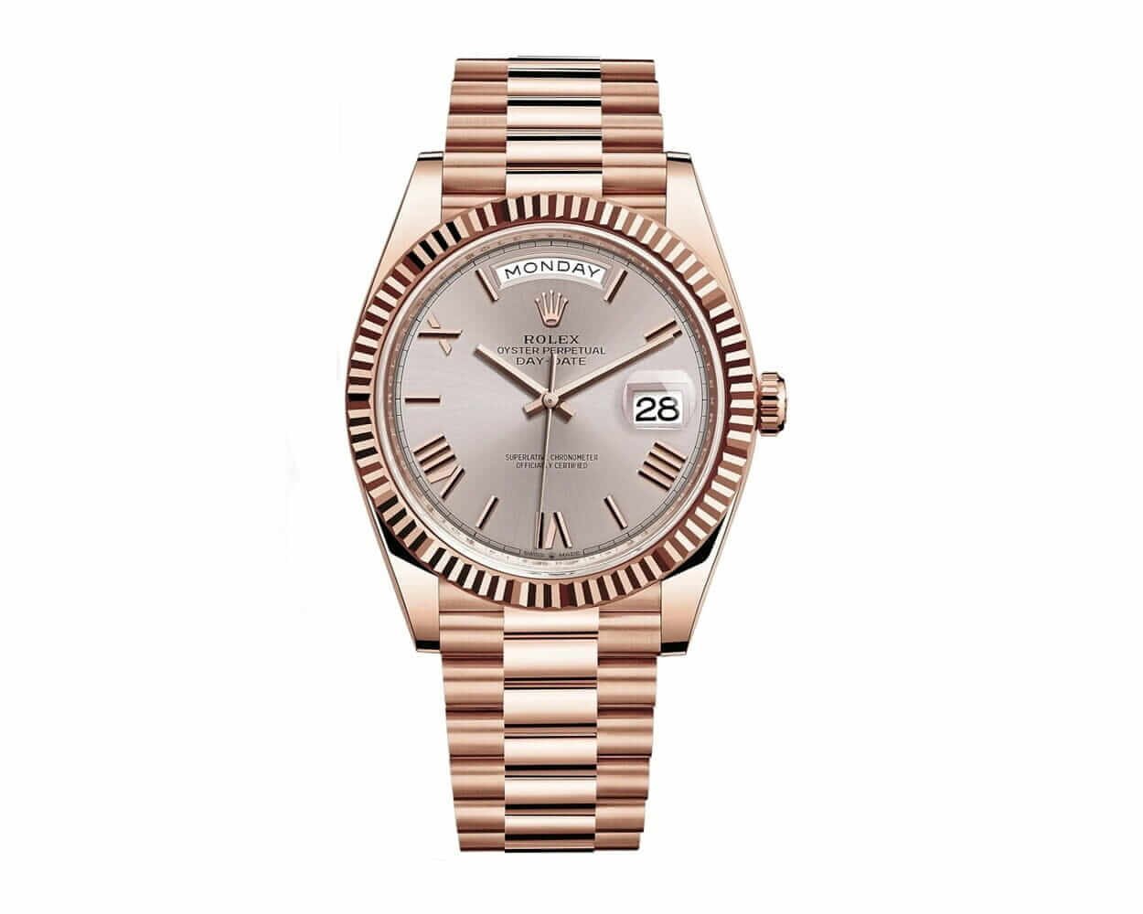Inkedrolex_cosmograph_daytona_116508-0009-1.jpg Rolex Day-Date 228235 AR Rose Gold Wrapped Rhodium Dial Replica - 图片 1