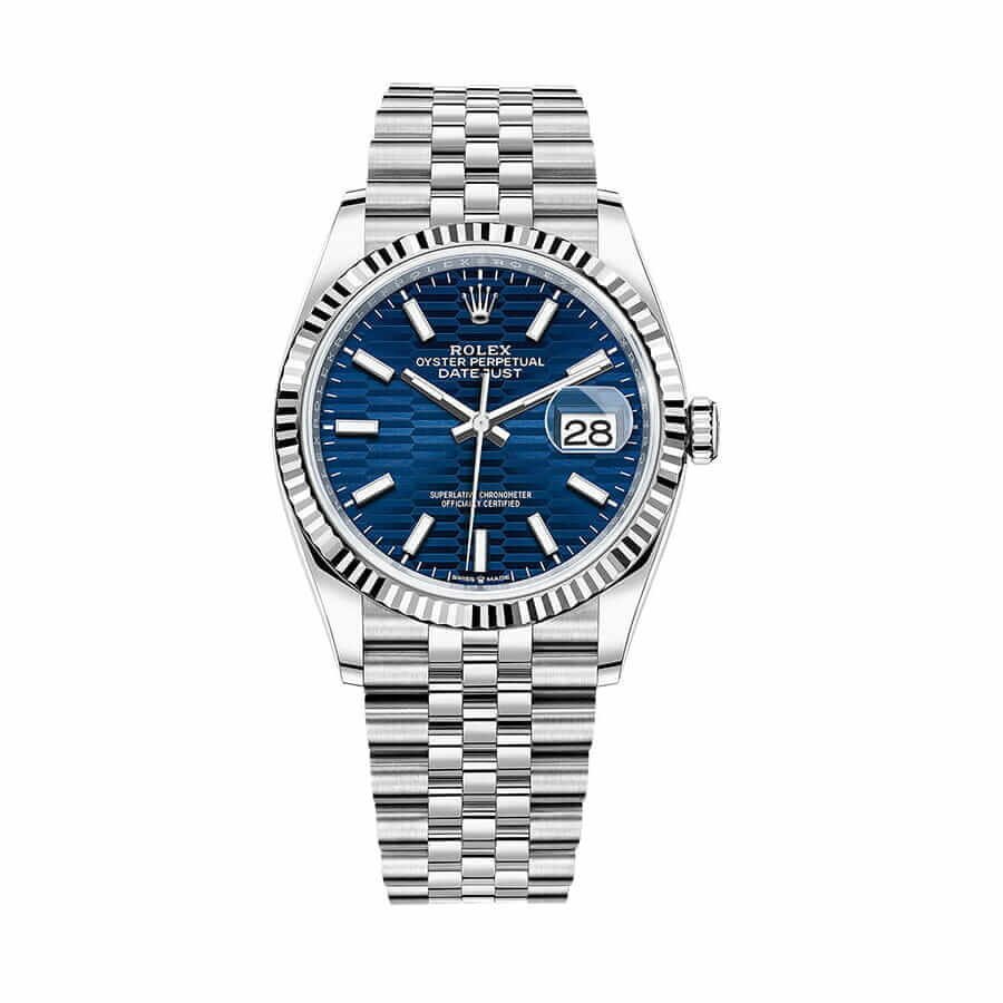 datejust-blue-dial-man.jpg Rolex Datejust Steel Automatic 126234 Blue Dial Jubilee Replica - 图片 1