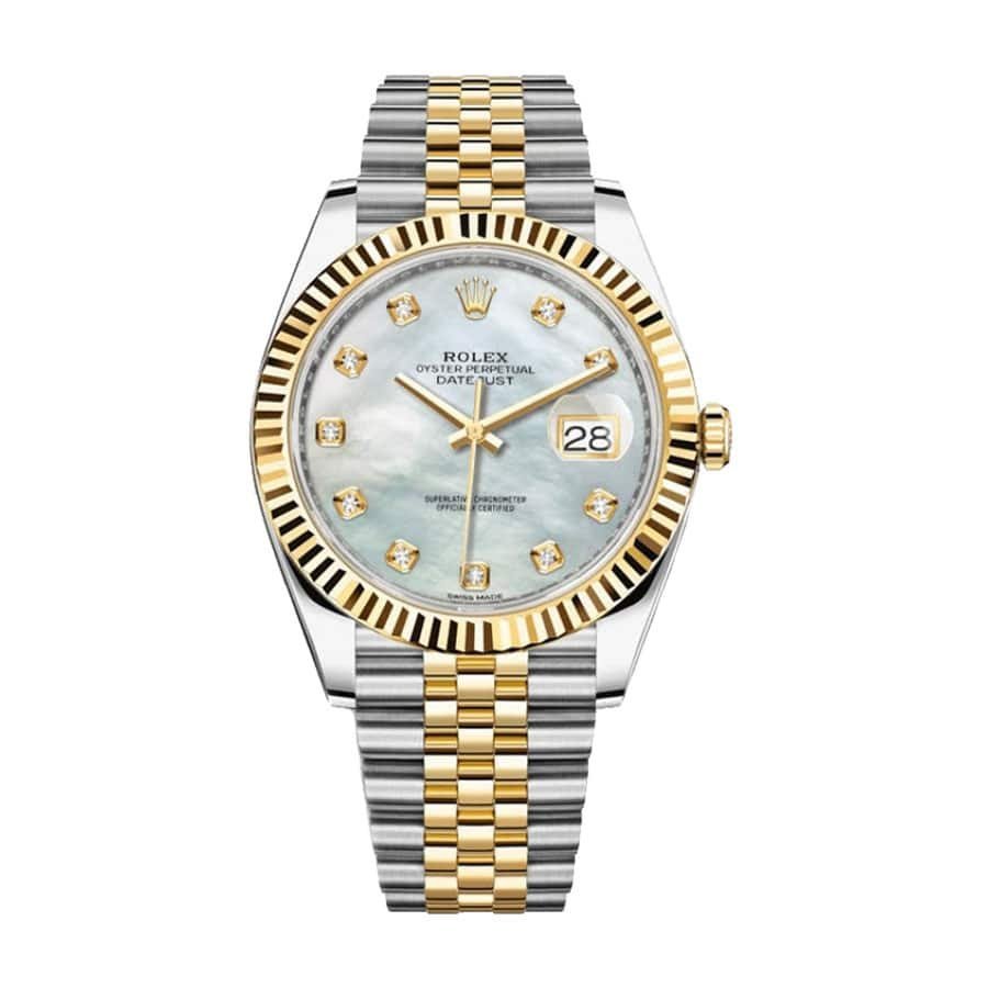 rolex-datejust-126333-yellow-gold-steel-automatic-mother-pearl-diamond-dial-jubilee-replica.jpg Rolex Datejust 126333 Mother Of Pearl Replica - 图片 1