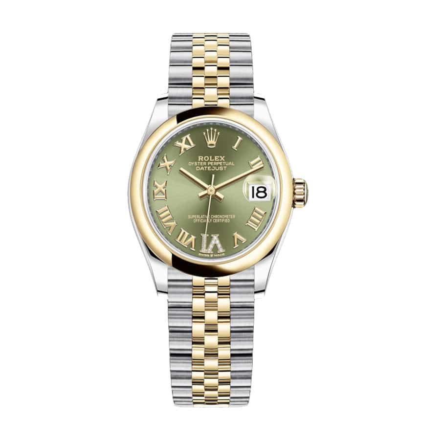 rolex-datejust-278243-31mm-gold-steel-green-dial.jpg Datejust Green Roman Replica - 图片 1