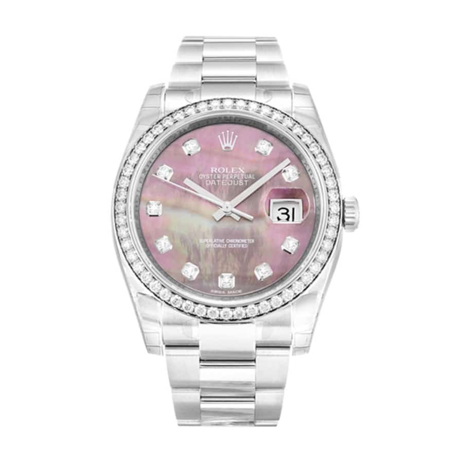 rolex-datejust-diamond-bezel-replica-1.jpg Rolex Datejust Diamond Bezel Pink Dial 116244 Oyster Replica - 图片 1
