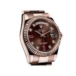 Rolex Day-Date 128235 AR Rose Gold Wrapped Chocolate Dial Replica - 图片 3