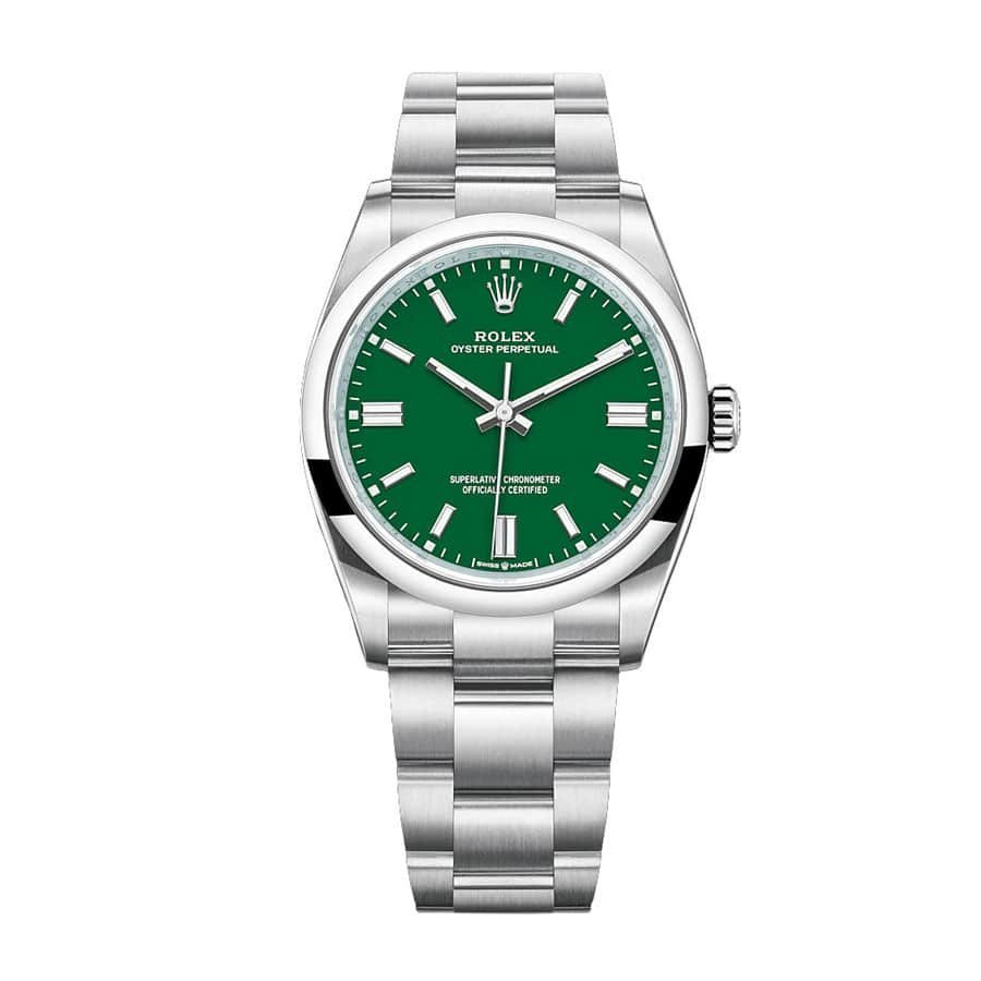 rolex-oyster-perpetual-green-dial-126000-replica.jpg Rolex Oyster Perpetual Green Dial 126000-0005 Replica - 图片 1