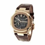 Patek Philippe Nautilus Gold Leather Replica - 图片 2