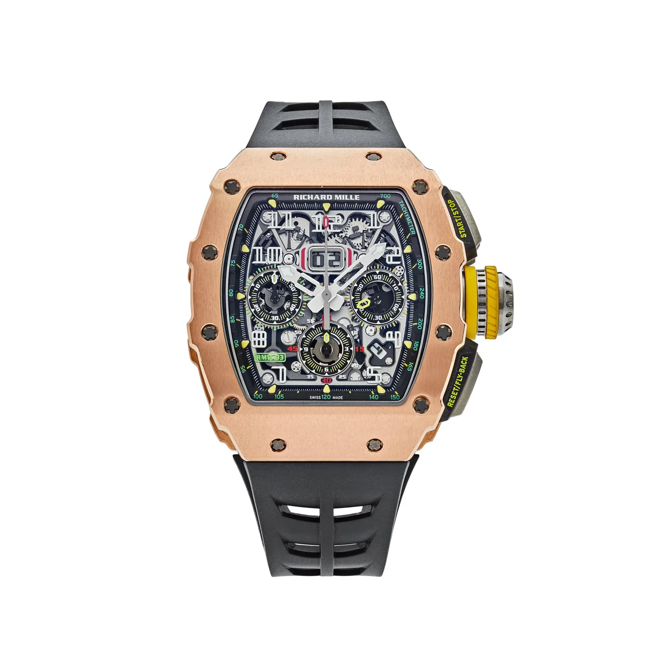 rm.webp RM Rose Gold Flyback Replica - 图片 1